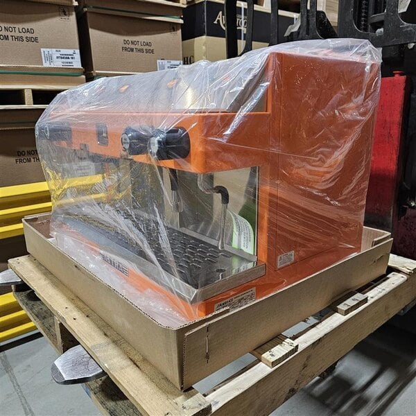 Scratch and Dent Astra Mega II M2S-017-OR Semi-Automatic Orange Espresso Machine - 220V