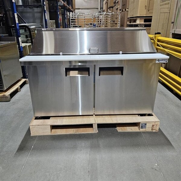 Scratch and Dent Avantco APT-60M-HC 60" 2 Door Mega Top Refrigerated Sandwich Prep Table