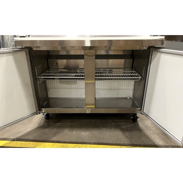 Scratch and Dent MainStreet Equipment 48" Mega Top 2 Door Refrigerated Sandwich Prep Table
