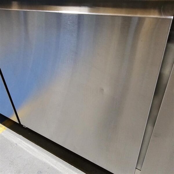 Scratch and Dent Avantco SS-WD-3R 93" Stainless Steel Extra Deep Worktop Refrigerator with 3 1/2" Backsplash
