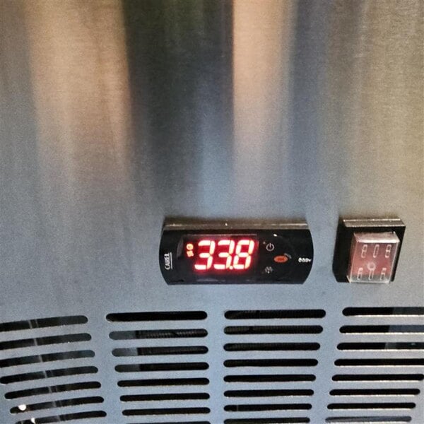 Scratch and Dent Avantco SS-WD-3R 93" Stainless Steel Extra Deep Worktop Refrigerator with 3 1/2" Backsplash