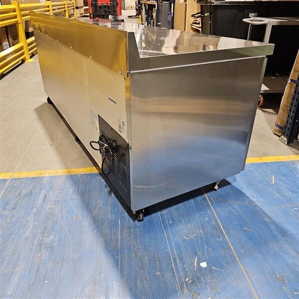 Scratch and Dent Avantco SS-WD-3R 93" Stainless Steel Extra Deep Worktop Refrigerator with 3 1/2" Backsplash