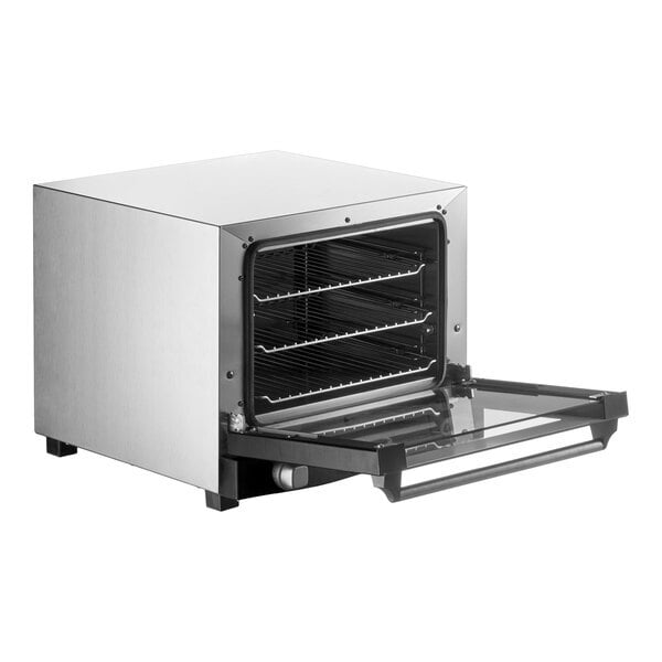 Scratch and Dent Cadco Roberta OV-003 3-Shelf Quarter Size Medium-Duty Manual Countertop Convection Oven - 120V