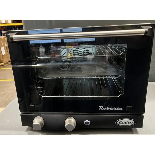 Scratch and Dent Cadco Roberta OV-003 3-Shelf Quarter Size Medium-Duty Manual Countertop Convection Oven - 120V