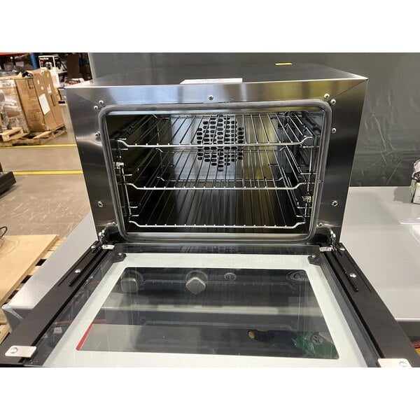 Scratch and Dent Cadco Roberta OV-003 3-Shelf Quarter Size Medium-Duty Manual Countertop Convection Oven - 120V