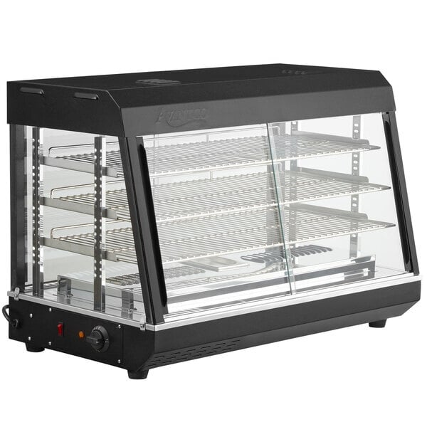 Scratch and Dent Avantco HDC-36 36" Self/Full Service 3 Shelf Countertop Heated Display Case with Sliding Doors - 120V, 1580W