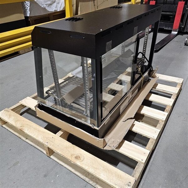 Scratch and Dent Avantco HDC-36 36" Self/Full Service 3 Shelf Countertop Heated Display Case with Sliding Doors - 120V, 1580W