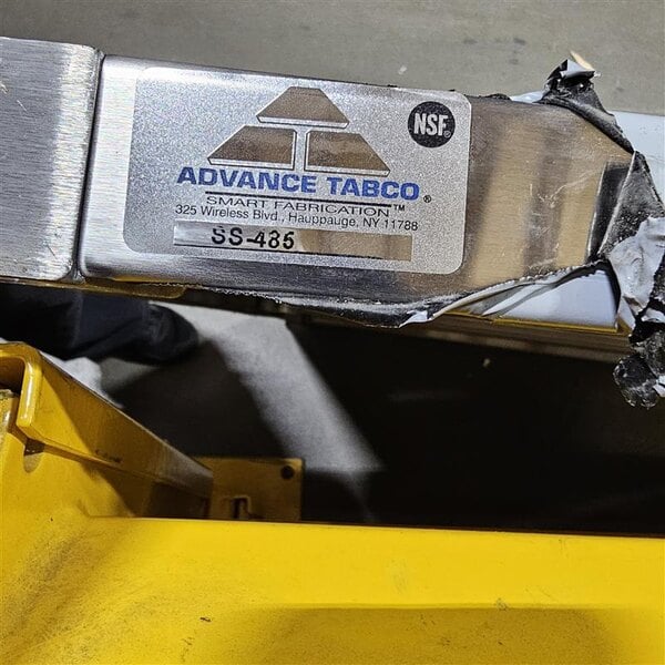 Scratch and Dent Advance Tabco VSS-486 48" x 72" 14 Gauge Stainless Steel Work Table with Stainless Steel Undershelf