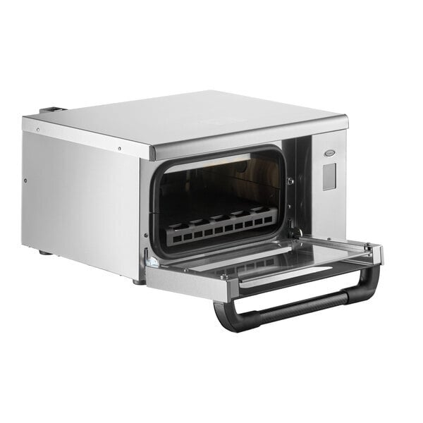 Scratch and Dent Cadco VariKwik VK-120 Stainless Steel Countertop High-Speed Oven with Touchscreen - 1,920W, 120V
