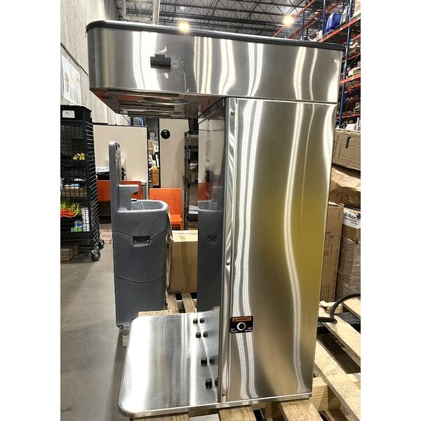 Scratch and Dent Bunn 53400.0101 ICB Twin Tall Platinum Edition Infusion Series Black / Silver Twin Automatic Coffee Brewer - 120/240V, 6000W