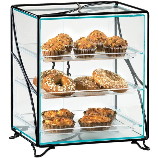 Scratch and Dent Cal-Mil 1501-13 Glacier Three Tier Acrylic Display Case with Wire Frame - 16" x 12" x 19"