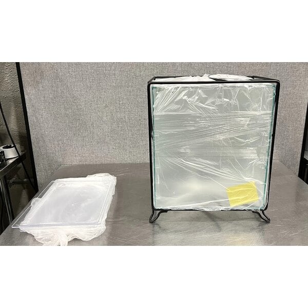 Scratch and Dent Cal-Mil 1501-13 Glacier Three Tier Acrylic Display Case with Wire Frame - 16" x 12" x 19"