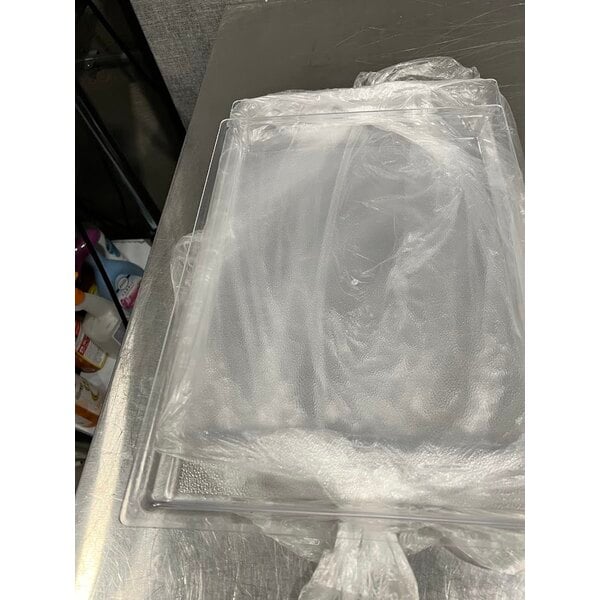 Scratch and Dent Cal-Mil 1501-13 Glacier Three Tier Acrylic Display Case with Wire Frame - 16" x 12" x 19"