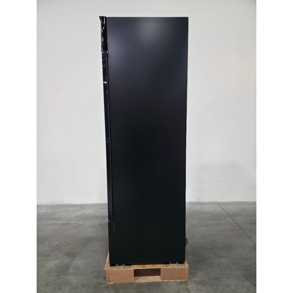 Scratch and Dent Avantco GDC-12F-HC 27" Black Customizable Swing Glass Door Merchandiser Freezer with LED Lighting