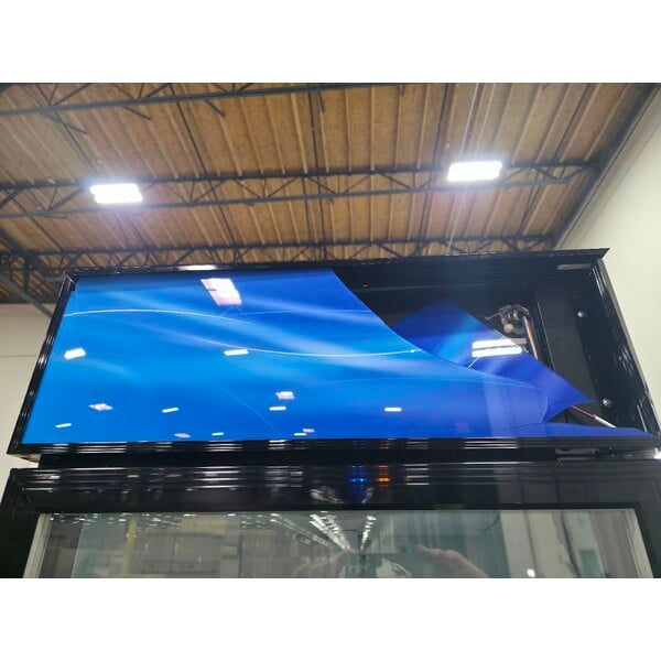 Scratch and Dent Avantco GDC-12F-HC 27" Black Customizable Swing Glass Door Merchandiser Freezer with LED Lighting