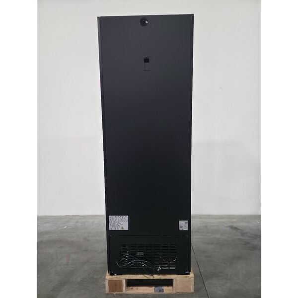 Scratch and Dent Avantco GDC-12F-HC 27" Black Customizable Swing Glass Door Merchandiser Freezer with LED Lighting