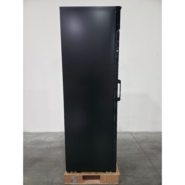 Scratch and Dent Avantco GDC-12F-HC 27" Black Customizable Swing Glass Door Merchandiser Freezer with LED Lighting