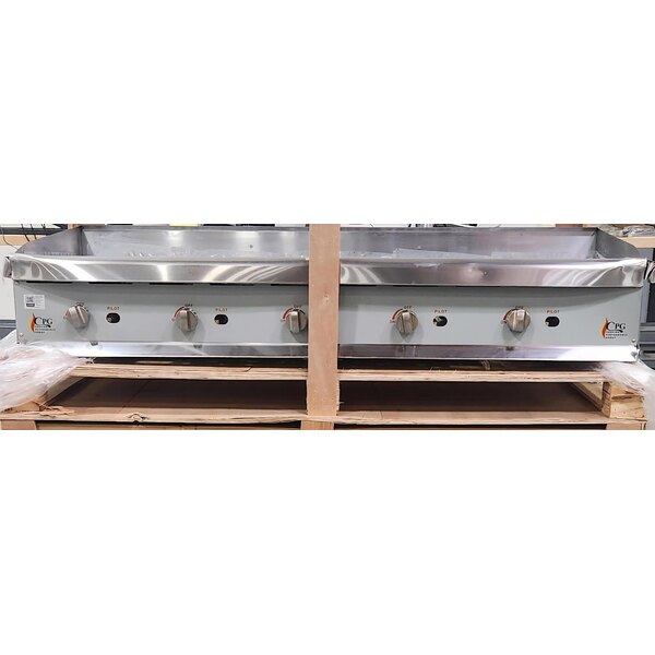 Scratch and Dent Cooking Performance Group GM-CPG-60-NL 60" Gas Countertop Griddle with Manual Controls - 150,000 BTU