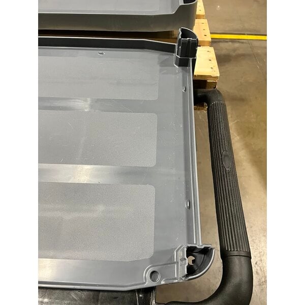 Scratch and Dent Rubbermaid® FG409100GRAY Xtra Gray 300 lb. Three Shelf Utility Cart / Bus Cart 40" x 20" x 37"