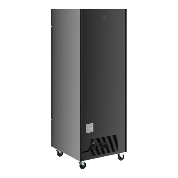 Scratch and Dent Avantco GDC-24F-HC 31" Black Customizable Swing Glass Door Merchandiser Freezer with LED Lighting