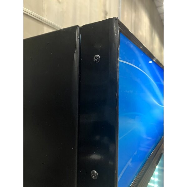 Scratch and Dent Avantco GDC-24F-HC 31" Black Customizable Swing Glass Door Merchandiser Freezer with LED Lighting