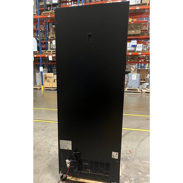 Scratch and Dent Avantco GDC-24F-HC 31" Black Customizable Swing Glass Door Merchandiser Freezer with LED Lighting