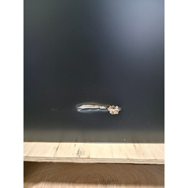 Scratch and Dent Avantco UBB-60S-HC 60" Black Counter Height Narrow Sliding Glass Door Back Bar Refrigerator with LED Lighting