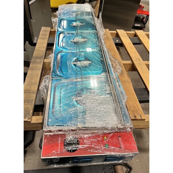 Scratch and Dent Avantco BMFW5 57" Electric Bain Marie Buffet Countertop Food Warmer with 5 Half Size Wells - 1750W, 120V