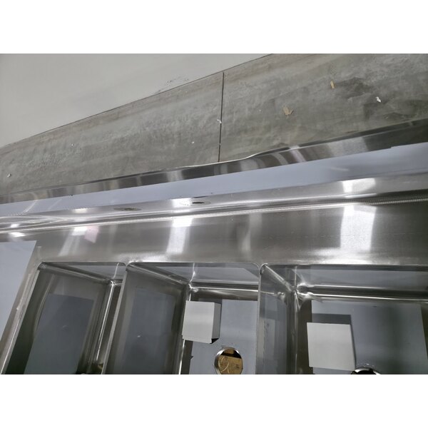 Scratch and Dent Regency 16-Gauge 7' Soiled / Dirty Dish Table with 3-Compartment Sink - 16" x 20" x 14" Bowls - Left Drainboard