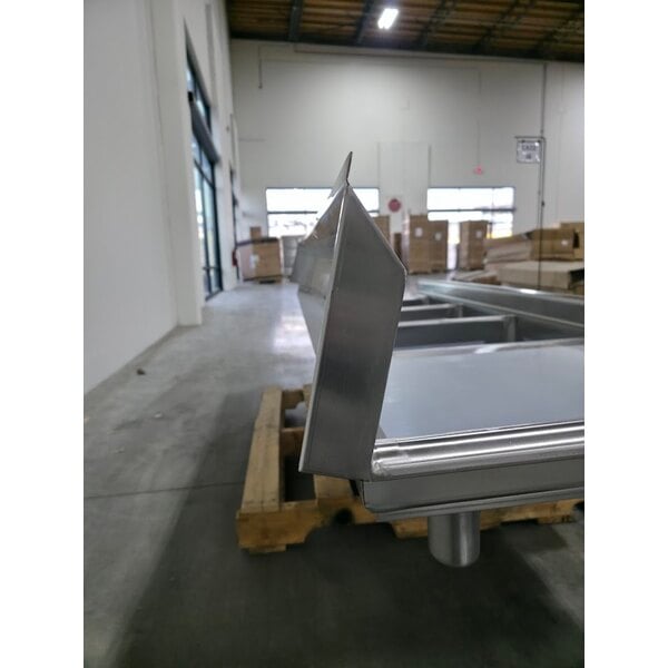 Scratch and Dent Regency 16-Gauge 7' Soiled / Dirty Dish Table with 3-Compartment Sink - 16" x 20" x 14" Bowls - Left Drainboard