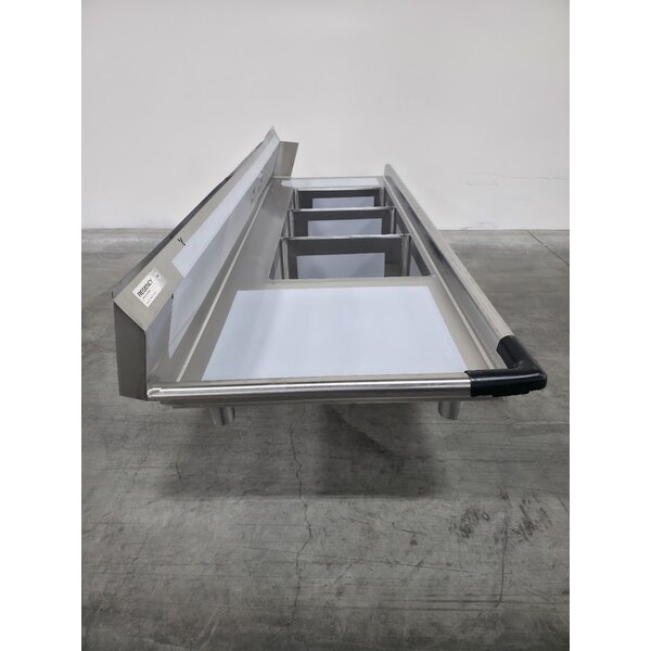 Scratch and Dent Regency 16-Gauge 7' Soiled / Dirty Dish Table with 3-Compartment Sink - 16" x 20" x 14" Bowls - Left Drainboard
