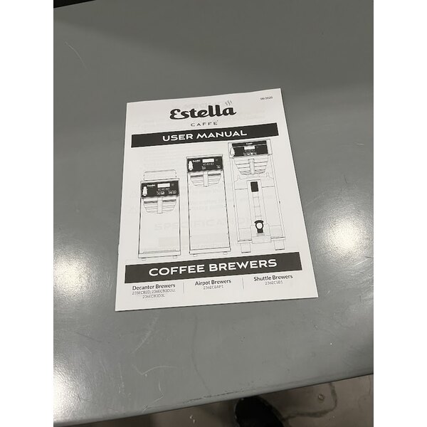 Scratch and Dent Estella Caffe ECSB-1 Automatic Single Shuttle Coffee Maker with Digital Display - 120V