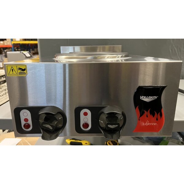 Scratch and Dent Vollrath 40739 Cayenne 2 Burner Counter Top Electric Hot Plate - 208/240V