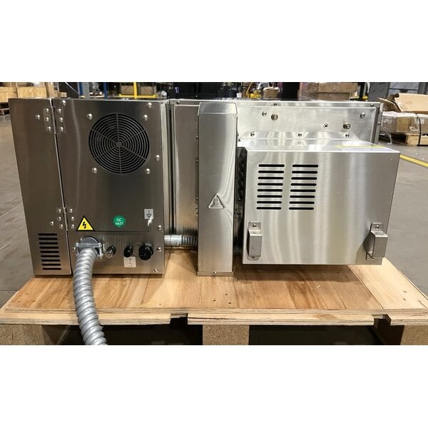 Scratch and Dent Cooking Performance Group ICOE-50-K2D Double Stacked Countertop Impinger Electric Conveyor Oven with 50" Belts - 240V, 1 Phase, 6700W