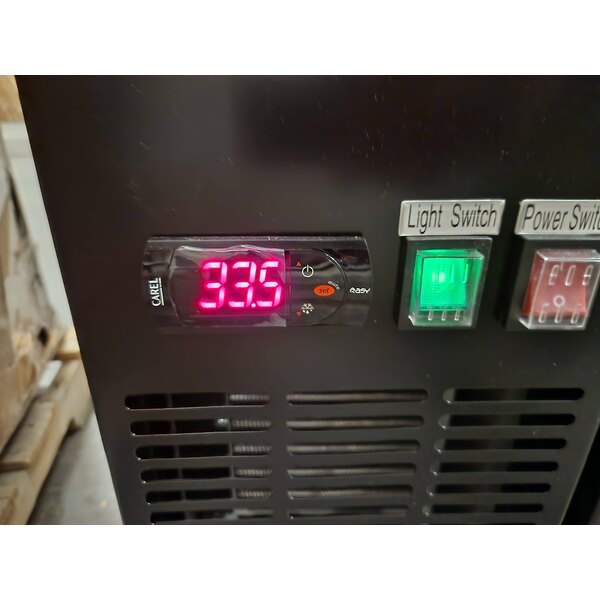 Scratch and Dent Avantco UDD-4-HC Black Kegerator / Beer Dispenser with (2) 2 Tap Towers - (3) 1/2 Keg Capacity