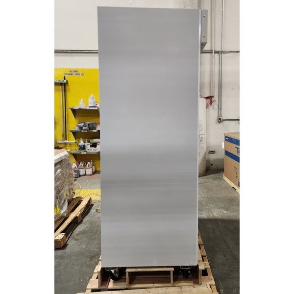 Scratch and Dent Avantco GDS-47-HC 53 1/8" White Customizable Sliding Glass Door Merchandiser Refrigerator with LED Lighting