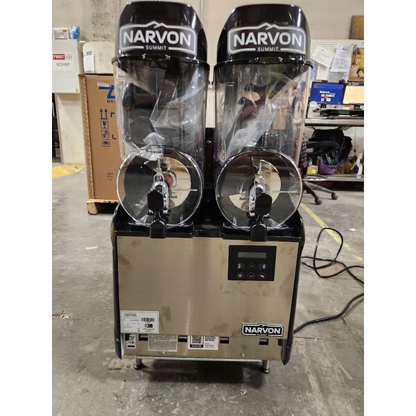 Scratch and Dent Narvon Summit Double 3.2 Gallon Granita / Slushy / Frozen Beverage Machine - 115V