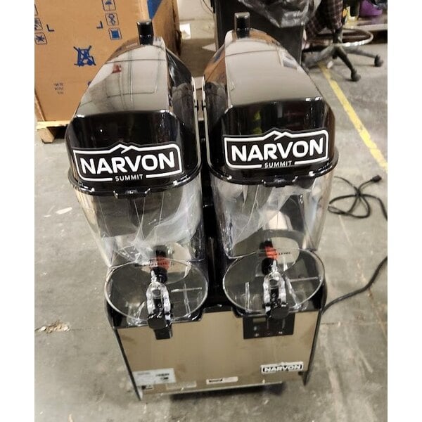Scratch and Dent Narvon Summit Double 3.2 Gallon Granita / Slushy / Frozen Beverage Machine - 115V