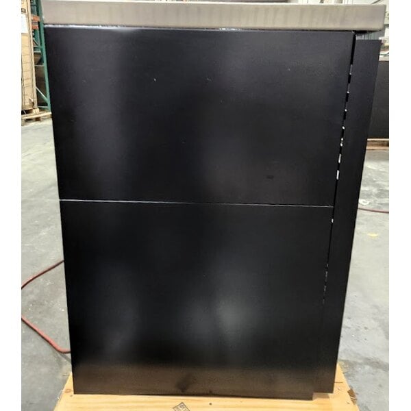 Scratch and Dent True TDR72-RISZ1-L-B-SSS-1 72" 2 Single Tap Kegerator Beer Dispenser - Black, (3) 1/2 Keg Capacity