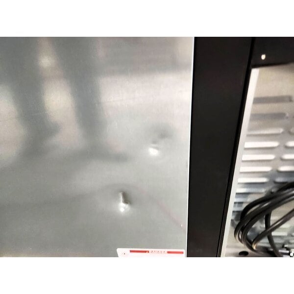 Scratch and Dent True TDR72-RISZ1-L-B-SSS-1 72" 2 Single Tap Kegerator Beer Dispenser - Black, (3) 1/2 Keg Capacity