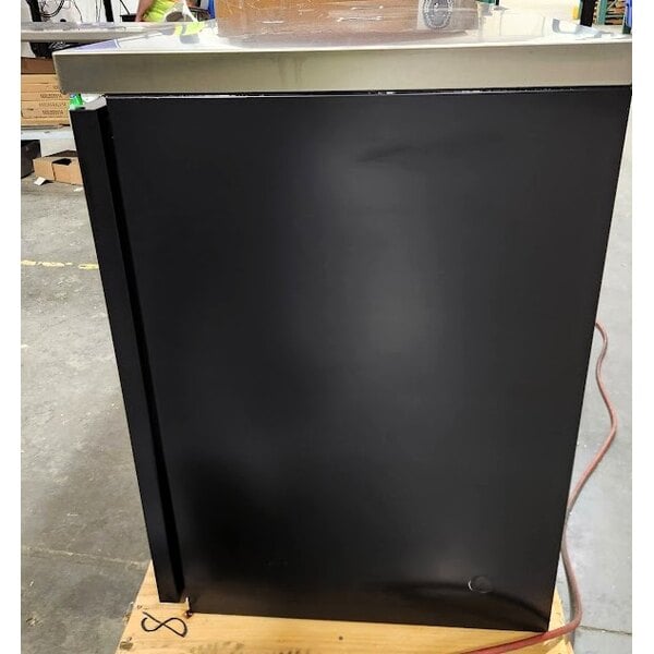 Scratch and Dent True TDR72-RISZ1-L-B-SSS-1 72" 2 Single Tap Kegerator Beer Dispenser - Black, (3) 1/2 Keg Capacity