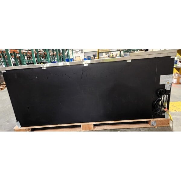 Scratch and Dent Avantco UDD-4-CT Black Kegerator / Beer Dispenser with (2) Double Tap Tower and Club Top - (3) 1/2 Keg Capacity