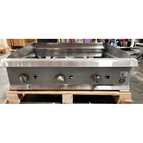 Scratch and Dent Cooking Performance Group CR-CPG-36-NL 36" Gas Countertop Radiant Charbroiler - 120,000 BTU