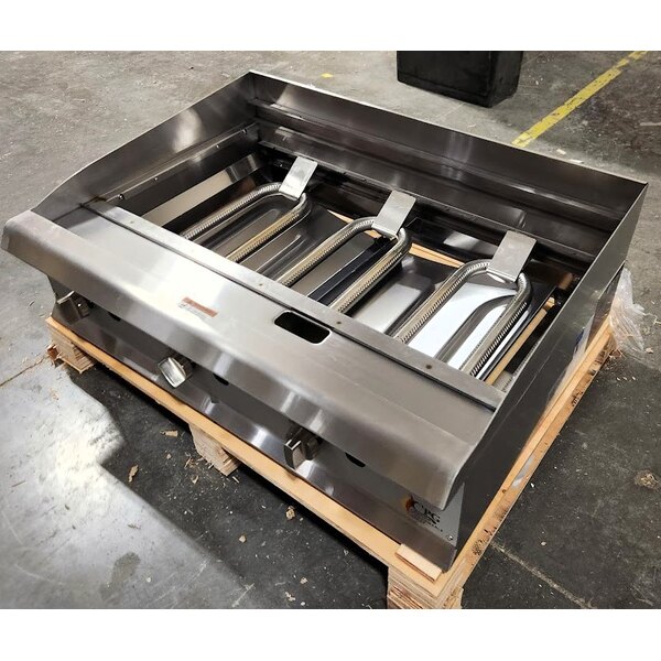 Scratch and Dent Cooking Performance Group CR-CPG-36-NL 36" Gas Countertop Radiant Charbroiler - 120,000 BTU