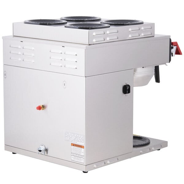 Scratch and Dent Bunn 38700.0014 Axiom 4/2 Twin 12 Cup Automatic Coffee Brewer with 4 Upper and 2 Lower Warmers - 120/208-240V