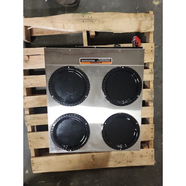 Scratch and Dent Bunn 38700.0014 Axiom 4/2 Twin 12 Cup Automatic Coffee Brewer with 4 Upper and 2 Lower Warmers - 120/208-240V