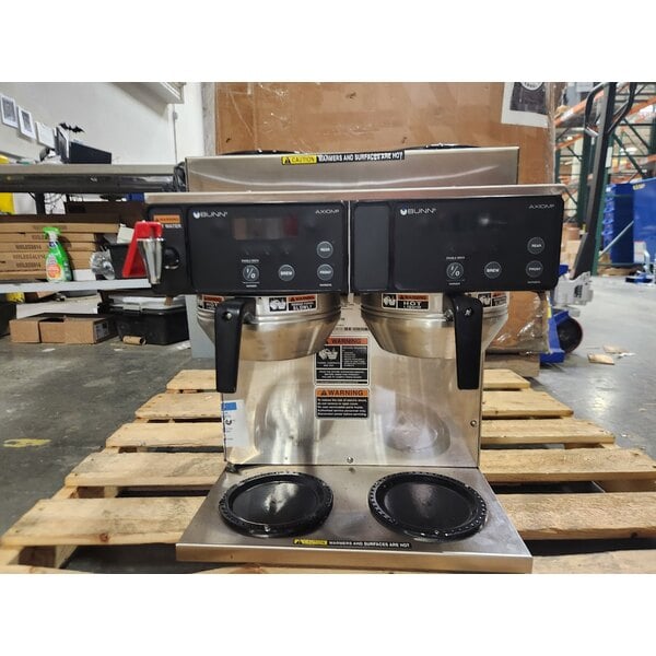 Scratch and Dent Bunn 38700.0014 Axiom 4/2 Twin 12 Cup Automatic Coffee Brewer with 4 Upper and 2 Lower Warmers - 120/208-240V