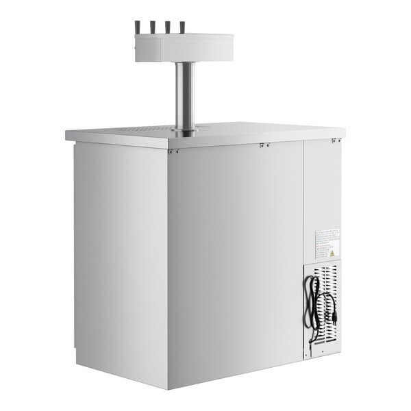 Scratch and Dent Avantco UDD-36-HC-S 36" Stainless Steel Four Tap Kegerator Beer Dispenser - (1) 1/2 Keg Capacity