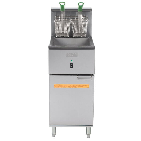 Scratch and Dent Dean by Frymaster SR114E Super Runner Economy 40 lb. Electric Floor Fryer - 208V, 1 Phase