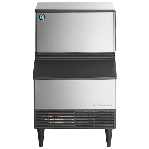 Scratch and Dent Hoshizaki KM-231BAJ 24" Air Cooled Undercounter Crescent Cube Ice Machine with Bin - 213 lb.